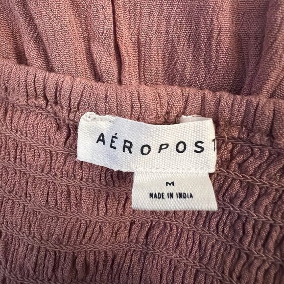 Aeropostale Womens Crocheted Lace V-Neck Fit & Flare Mini Dress Size Medium Rose - Picture 6 of 10